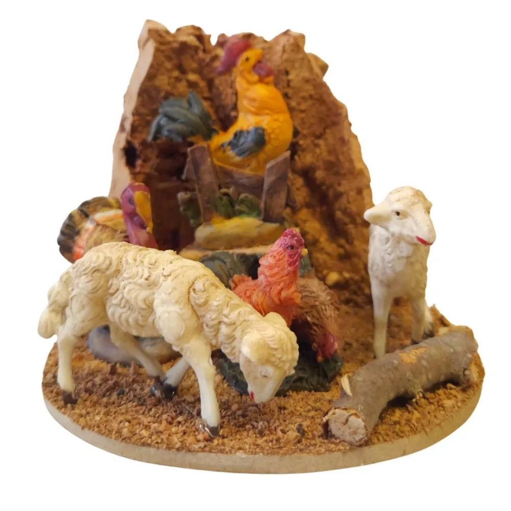 Gruppo animali da cortile per statue da 10 cm