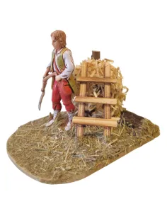 Contadino Landi con falce 10 cm 2
