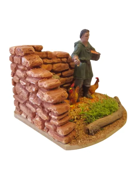 Oliver Farmer with Hens, 8 cm
