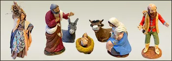 Statue presepe statiche in terracotta